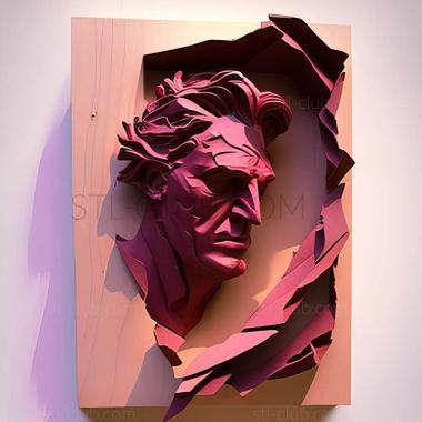 3D мадэль Джулиан Шнабель, американский художник. (STL)
